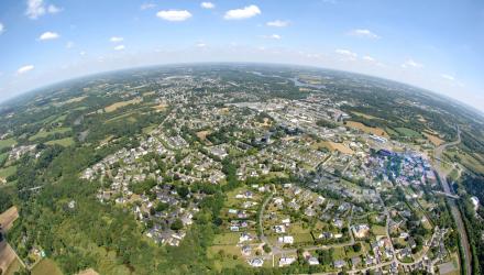 Vue aérienne de la ville