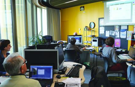 Atelier à l'espace multimédia