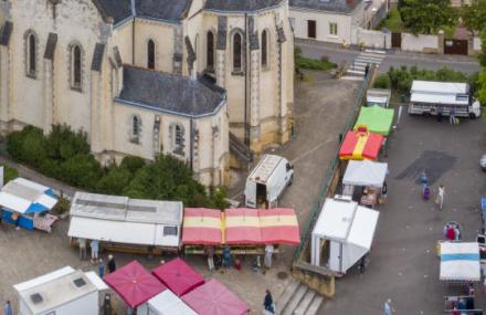 Le marché vue aérienne