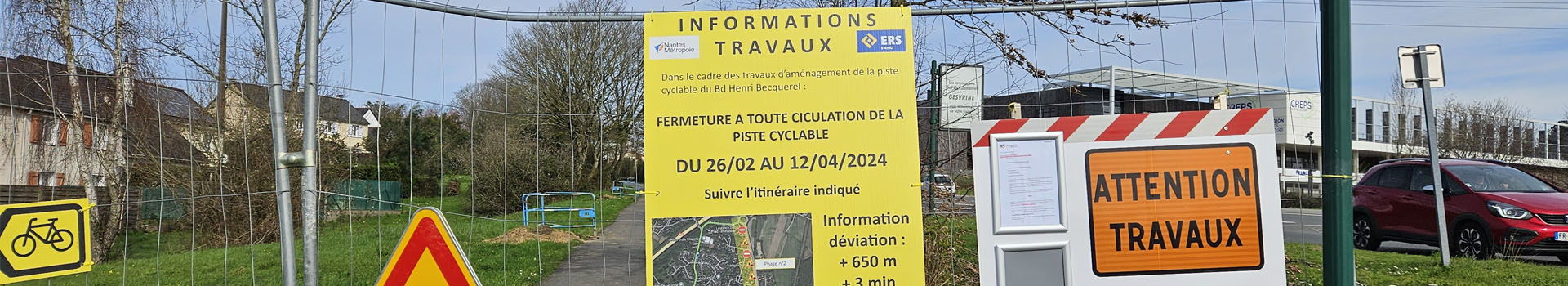 Travaux : Piste cyclable boulevard Becquerel